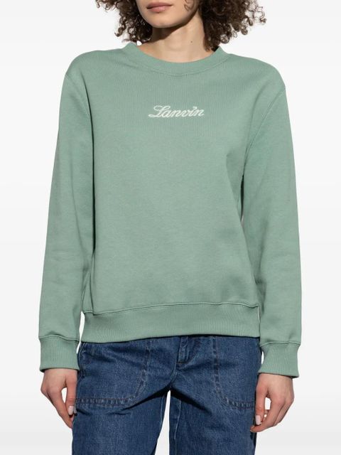 Lanvin logo-embroidered sweatshirt - Green