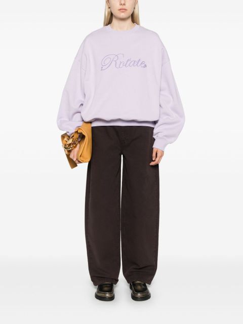 ROTATE BIRGER CHRISTENSEN logo-embroidered sweatshirt - Purple - zdjęcie produktu nr 2