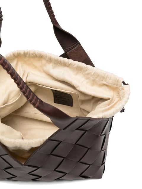 DRAGON DIFFUSION Castello woven-leather tote bag - Brown