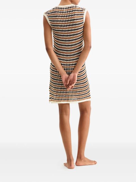 ERES Inedite striped knitted dress - White