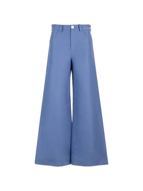 Marni logo-embroidered trousers - Blue - zdjęcie produktu nr 1
