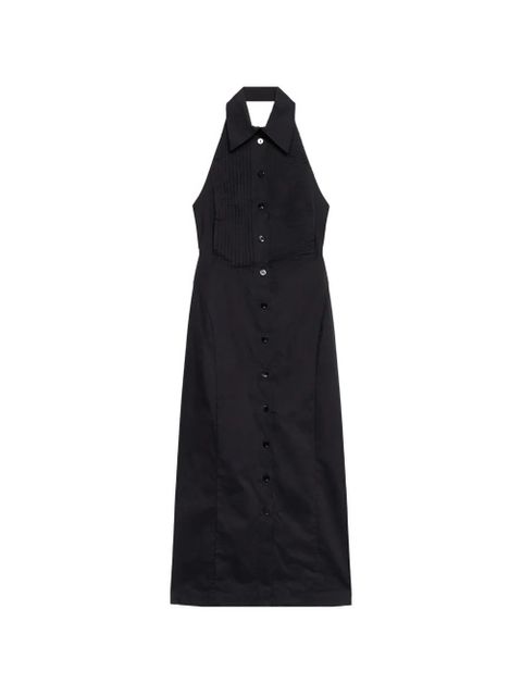 Blumarine plissé button midi dress - Black - zdjęcie produktu nr 1