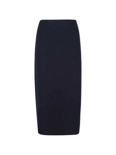 KHAITE Patri pencil wool midi skirt - Blue - zdjęcie produktu nr 1