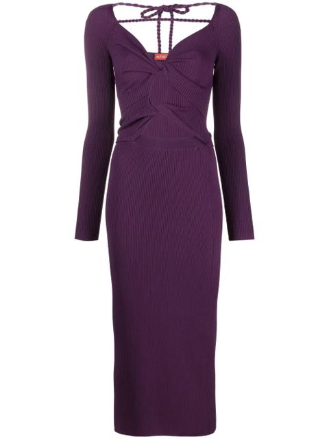 Altuzarra cut-out long-sleeve maxi dress - Purple - zdjęcie produktu nr 1