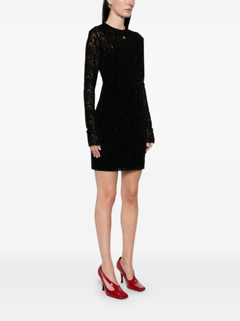 Givenchy flocked mini dress - Black