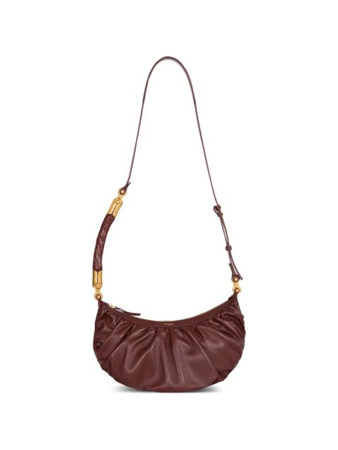 Balmain Ebene ruched leather shoulder bag - Brown - zdjęcie produktu nr 1