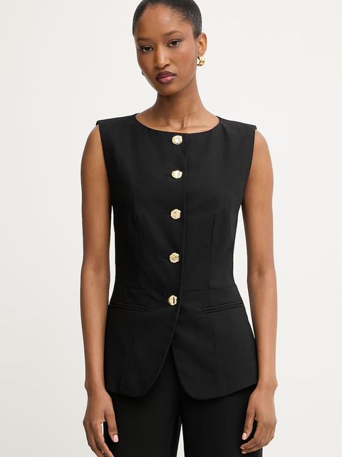 Morgan kamizelka jednorzędowa damska z wiskozy - zdjęcie produktu nr 2