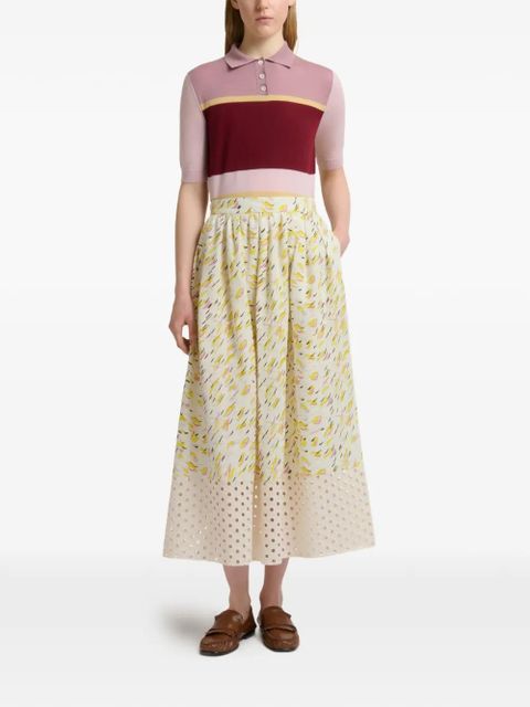 Marni Brushstroke abstract print skirt - White - zdjęcie produktu nr 2