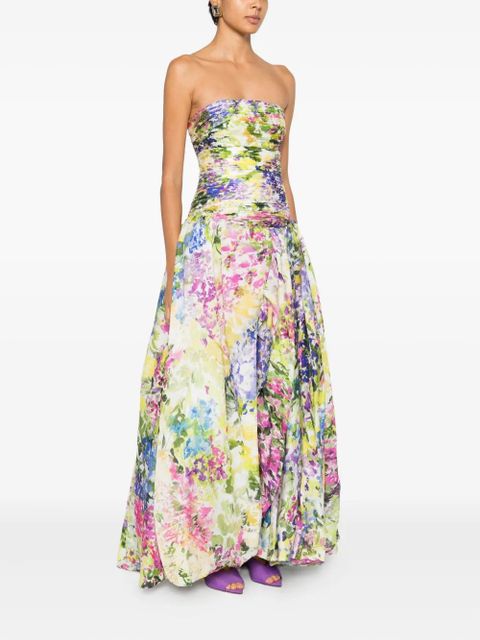 Aje Dahlia floral-print gown dress - Neutrals