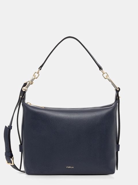 Furla torebka skórzana Tonie M Hobo kolor granatowy WB01964 A.0023 2676S - zdjęcie produktu nr 1
