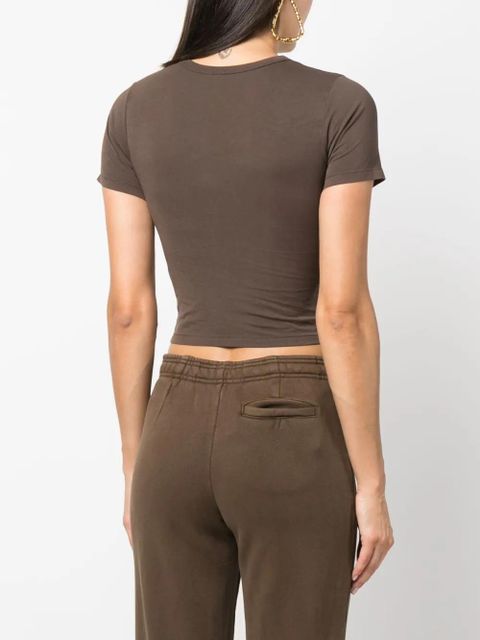 ENTIRE STUDIOS short-sleeved organic-cotton T-shirt - Brown