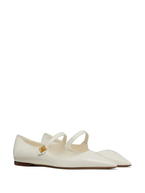 Valentino Garavani Tiptoe patent leather ballerinas - White - zdjęcie produktu nr 2