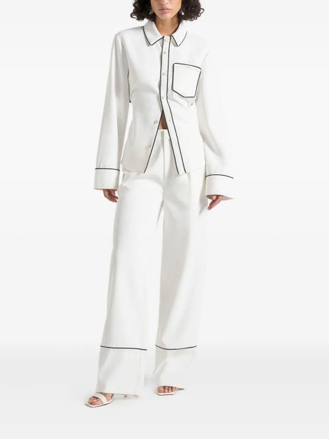 Manière De Voir Mina piped trousers - White - zdjęcie produktu nr 2