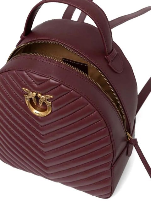 PINKO Love chevron backpack - Red