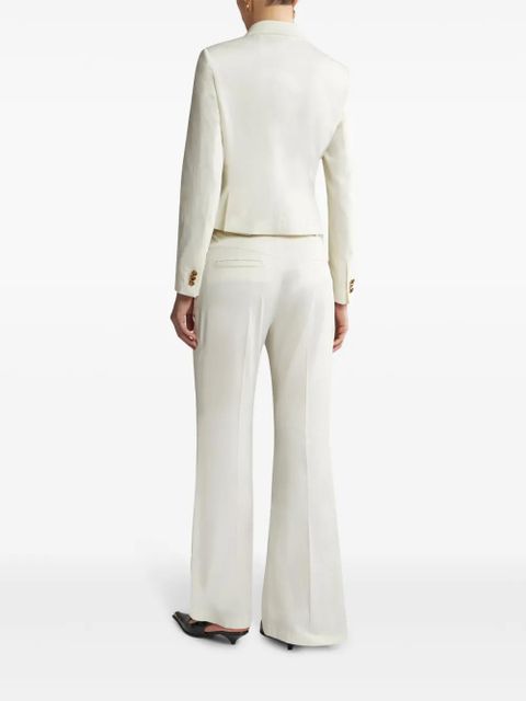 ETRO logo-embossed buttons double-breasted jacket - White