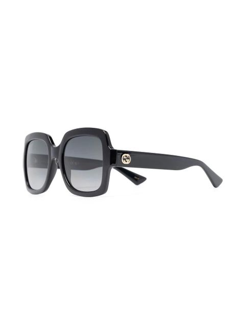 Gucci Eyewear logo-plaque square-frame sunglasses - Black - zdjęcie produktu nr 2