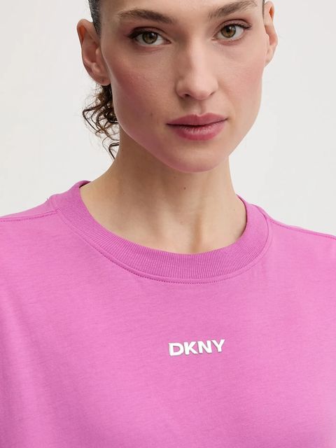 Dkny t-shirt bawełniany damski kolor fioletowy DP6T1662