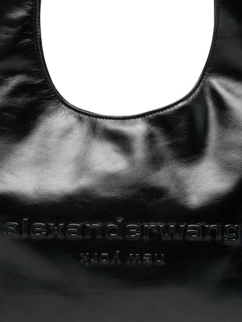 Alexander Wang logo-embossed shoulder bag - Black