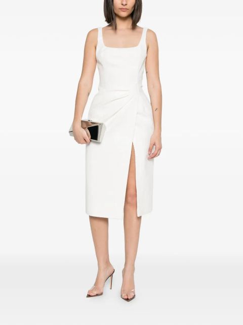 Blumarine gathered-detail mini dress - White - zdjęcie produktu nr 2