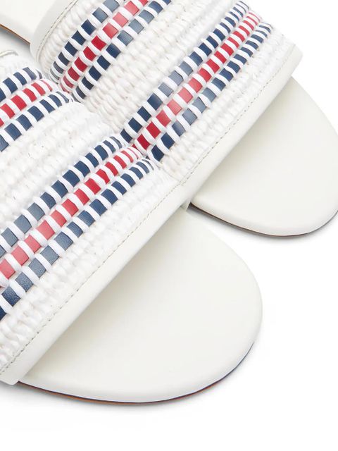 Casadei Amalfi woven flat sandals - White