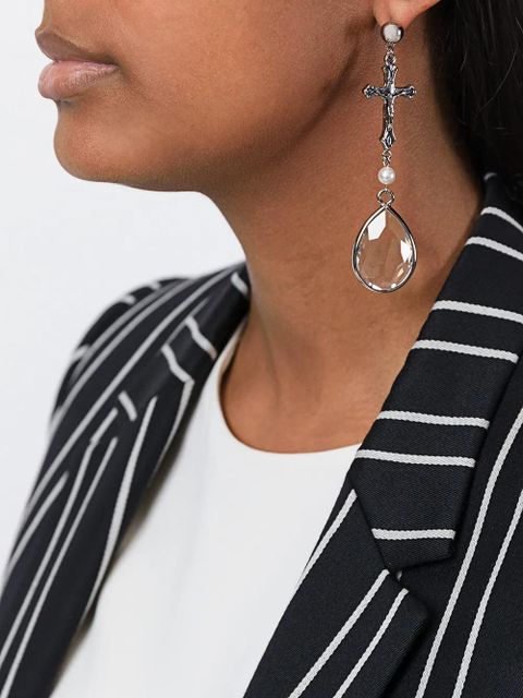 Givenchy crucifix pendant earrings - Metallic