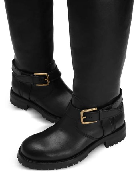 Dolce & Gabbana buckle-detail knee-high boots - Black