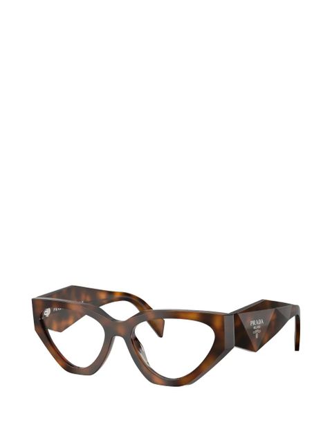 Prada Eyewear geometric-frame glasses - Brown - zdjęcie produktu nr 2