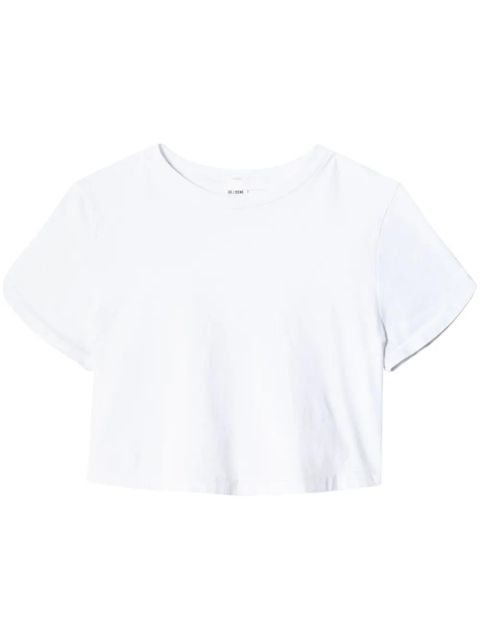 RE/DONE short-sleeve cropped T-shirt - White - zdjęcie produktu nr 1