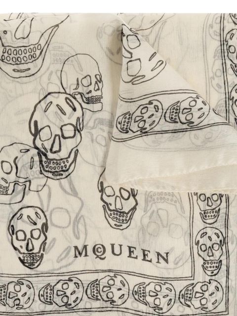 Alexander McQueen skull-print scarf - Neutrals - zdjęcie produktu nr 2