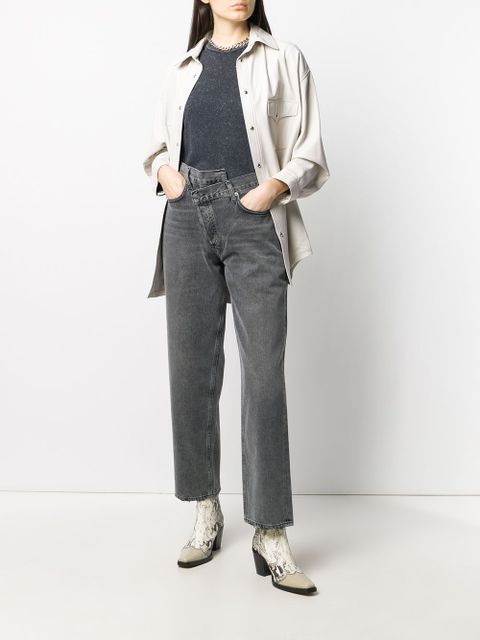 AGOLDE Criss Cross straight-leg jeans - Grey