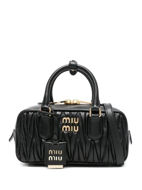 Miu Miu Arcadie logo-plaque tote bag - Black - zdjęcie produktu nr 1