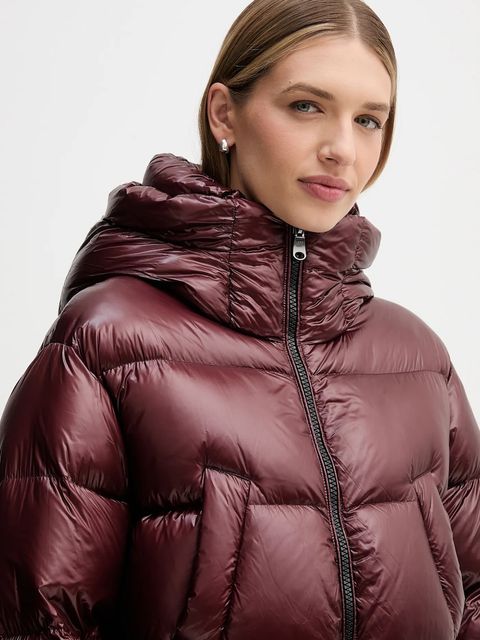 Hetrego kurtka puchowa DAILA kolor bordowy zimowa oversize 8P780