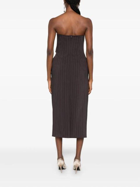 Magda Butrym striped twisted mini dress - Brown