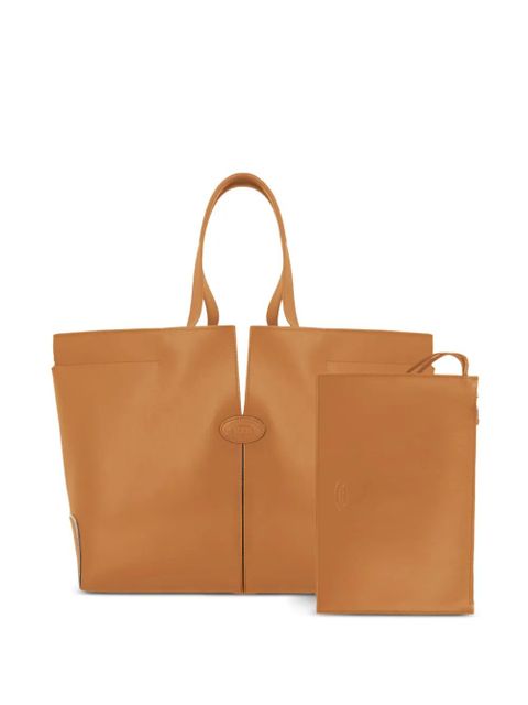 Tod's medium-small Di Bag Folio leather tote bag - Brown - zdjęcie produktu nr 1
