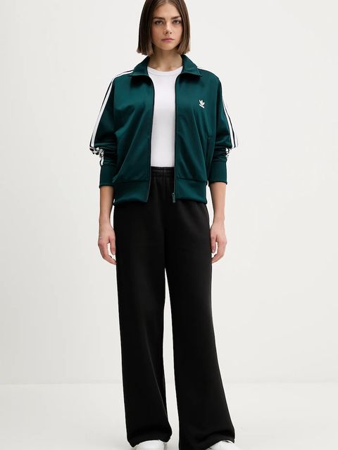 adidas Originals bluza Firebird Tt damska kolor zielony z aplikacją JX1484