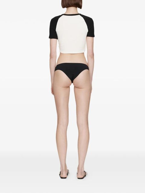 Christopher Esber tucked ringer jersey knit T-shirt - White