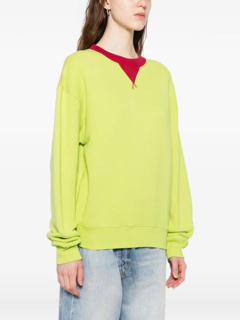 JW Anderson contrast-collar sweatshirt - Green