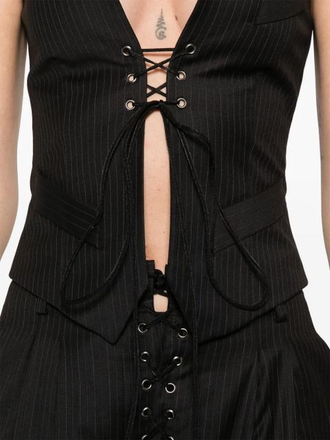 MANURÍ Poppy vest - Black