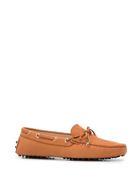 Tod's leather driving loafers - Orange