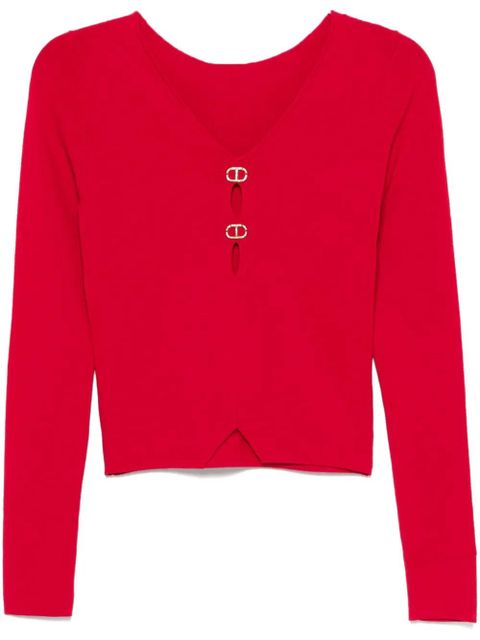 TWINSET cut out-detail sweater - Red - zdjęcie produktu nr 1