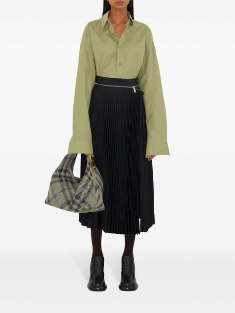 Burberry medium Peg checked tote bag - Neutrals