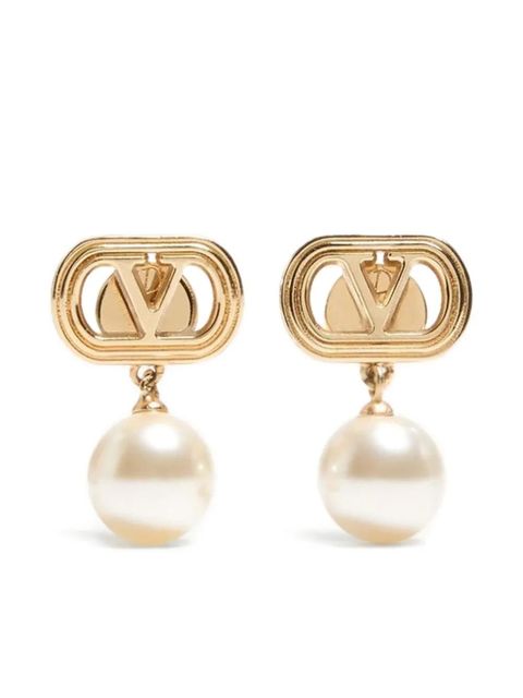 Valentino Garavani Ovalette drop earrings - Gold