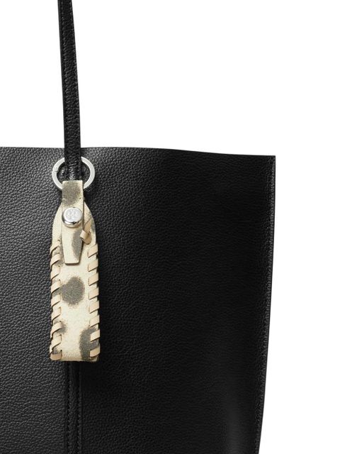 Tory Burch leather woven bag charm - Neutrals - zdjęcie produktu nr 2
