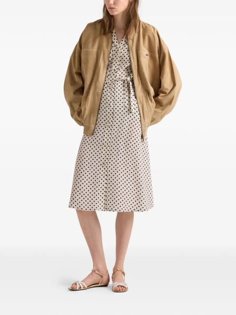 Prada polka-dot print marocain shirt dress - Neutrals - zdjęcie produktu nr 2