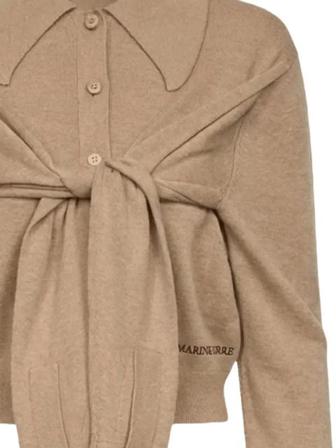 Marine Serre wrapped hybrid cardigan - Neutrals - zdjęcie produktu nr 2