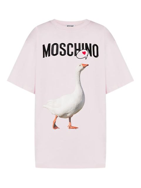 Moschino goose-print cotton T-shirt - Pink - zdjęcie produktu nr 1