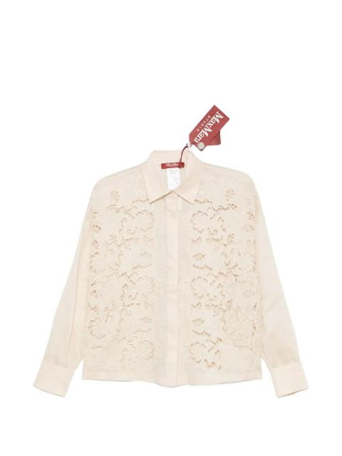 Max Mara lace-panelled shirt - Neutrals - zdjęcie produktu nr 1