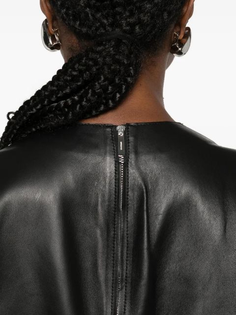 TOTEME leather midi dress - Black