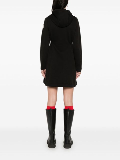 Moncler hooded mini dress - Black