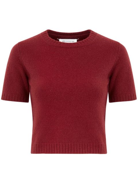 Maison Margiela cropped wool top - Red - zdjęcie produktu nr 1